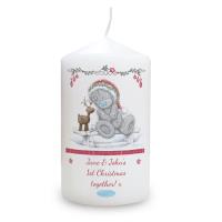 Personalised Me To You Christmas Reindeer Pillar Candle Extra Image 1 Preview